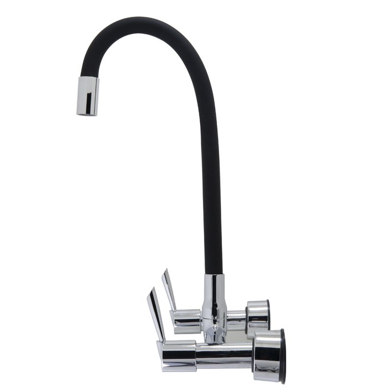 Misturador-para-Cozinha-Parede-1-4V-Preto-Color-3368-C61-DN15