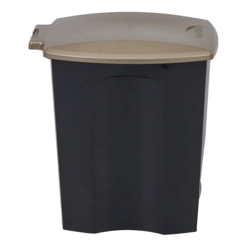 Lixeira-Eco-com-Pedal-7L-Preta-com-Tampa-Plasutil
