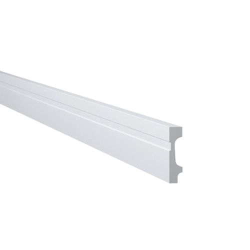 Rodapé Poliestireno FZ7 Branco Frisado 7x1,3x200cm