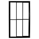 Porta-de-Correr-3-Folhas-Vidro-Liso-Aluminio-Preto-210x150cm