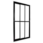 Porta-de-Correr-3-Folhas-Vidro-Liso-Aluminio-Preto-210x150cm