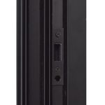 Porta-de-Correr-3-Folhas-Vidro-Liso-Aluminio-Preto-210x150cm