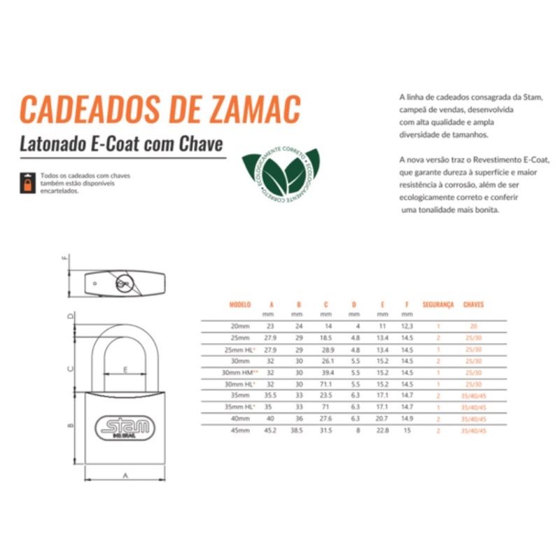 Cadeado-Haste-Curta-E-coat-20mm-Zamac-Latonado