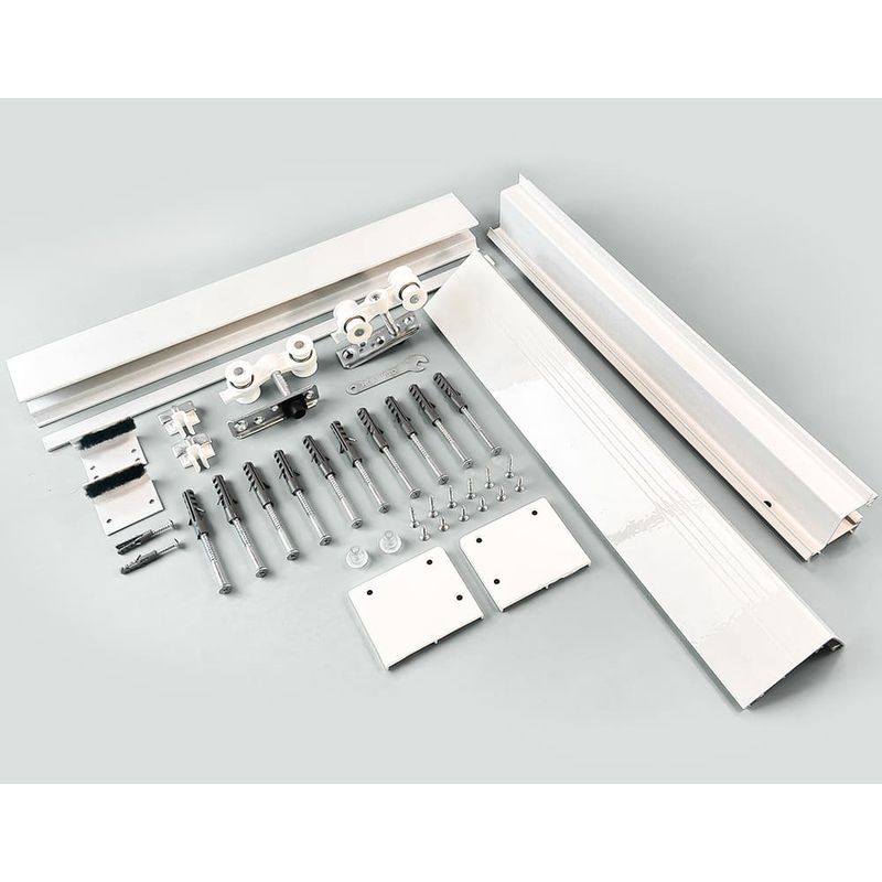 Kit-para-Porta-de-Correr-com-Batente-2m-ate-60Kg-Aluminio-Branco