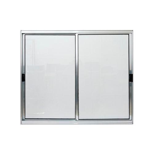 Janela de Correr 2 Folhas sem Grade Alumínio Brilhante 100x150cm