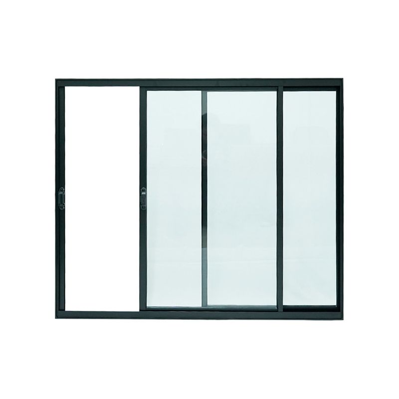 Janela-de-Correr-2-Folhas-sem-Grade-Aluminio-Preto-100x120cm