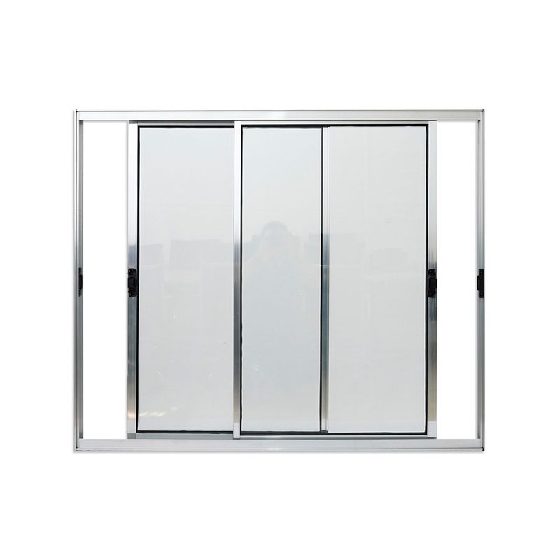 Janela-de-Correr-2-Folhas-sem-Grade-Aluminio-Brilhante-100x100cm