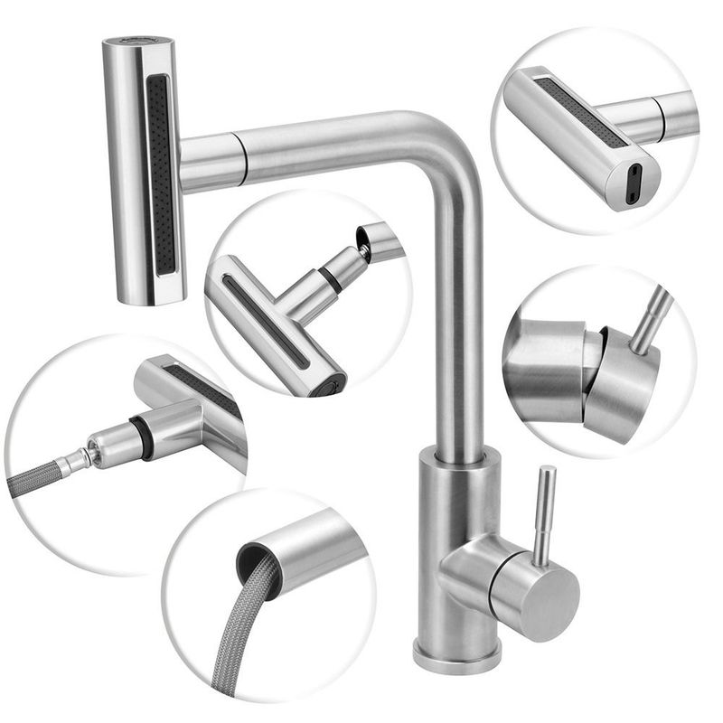 Monocomando-para-Cozinha-Mesa-Bica-Alta-Extensivel-Inox