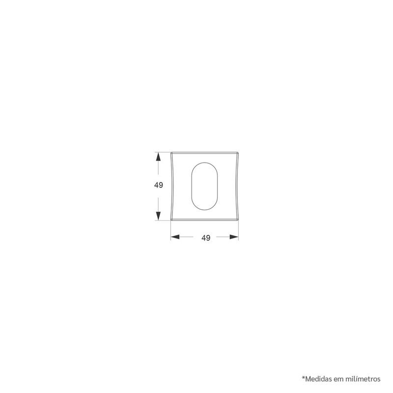 Fechadura-Externa-Roseta-Quadrada-Trinco-Rolete-45MM-1005-Inox-Cromado