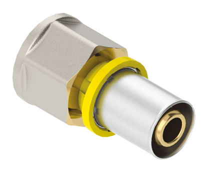 Conector Fixo Fêmea para Gás 16mm x 1/2" Emmeti