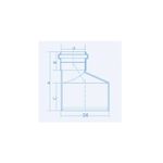 Reducao-Excentrica-Esgoto-Serie-Normal-PVC-DN-150-x-100-Fortlev
