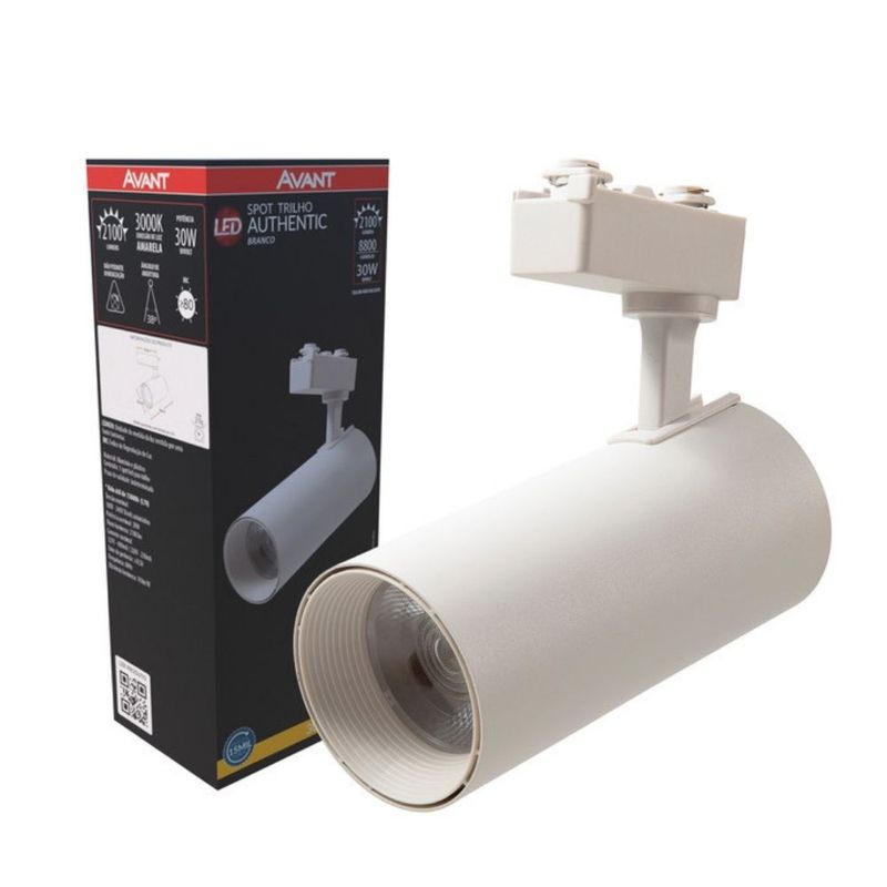 Spot-de-Led-para-Trilho-Authentic-Branco-30w-2100-lumens-Luz-Amarela