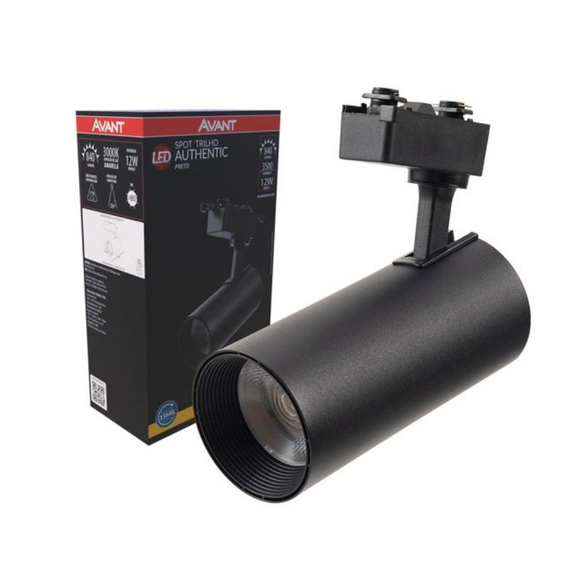 Spot-de-Led-para-Trilho-Authentic-Preto-20w-1400-lumens-Luz-Amarela