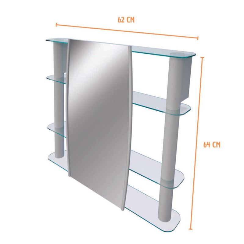 Espelheira-para-Banheiro-Vidro-e-Metal-New-Cris-Slipe-62cm-Incolor