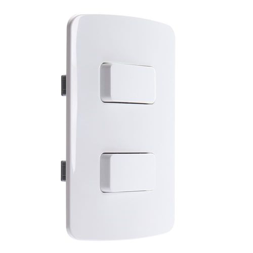 Conjunto 2 Interruptores Simples 10A/250V 4x2 Branco B3