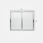 Janela-de-Correr-2-Folhas-sem-Grade-Aluminio-Brilhante-100x120cm