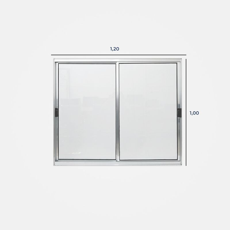 Janela-de-Correr-2-Folhas-sem-Grade-Aluminio-Brilhante-100x120cm