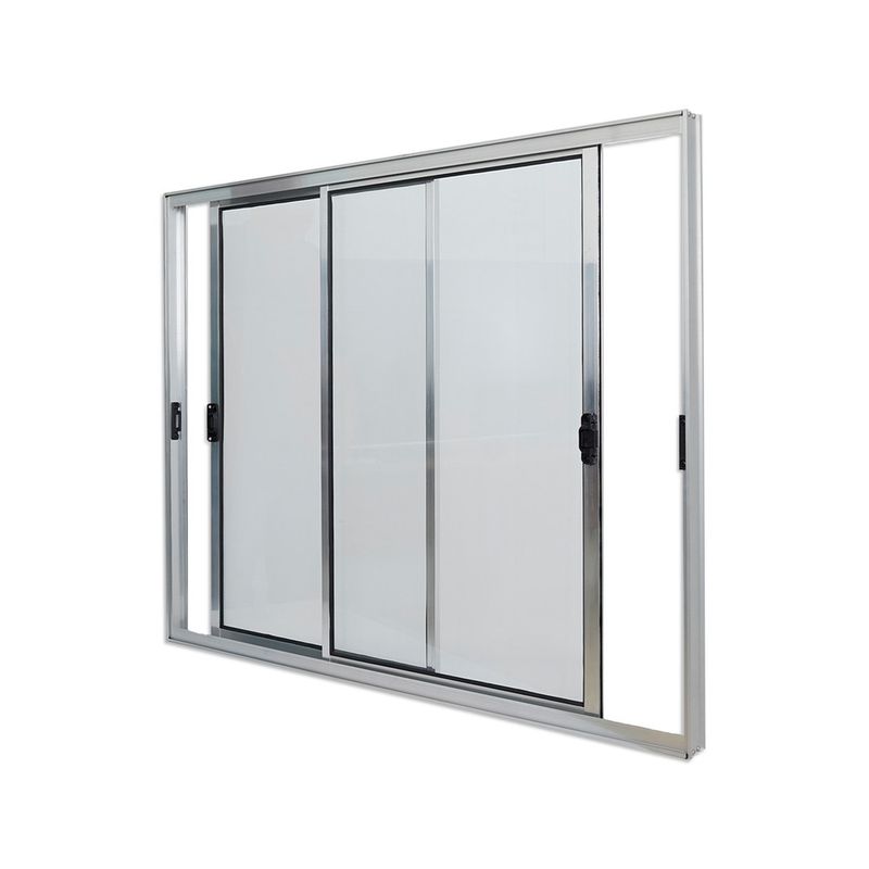 Janela-de-Correr-2-Folhas-sem-Grade-Aluminio-Brilhante-100x120cm