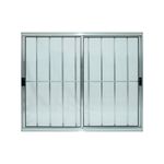 Janela-de-Correr-2-Folhas-com-Grade-Aluminio-Brilhante-100x150cm