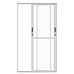 Porta-de-Correr-2-Folhas-Vidro-Liso-Aluminio-Branco-Direito-210x120cm