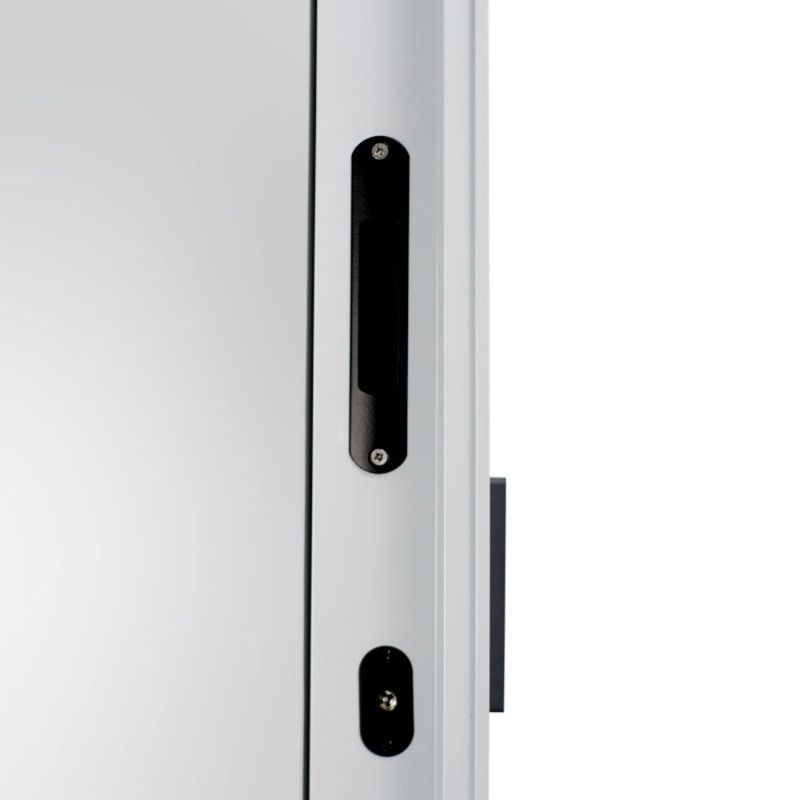 Porta-de-Correr-2-Folhas-Vidro-Liso-Aluminio-Branco-Direito-210x120cm