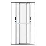 Porta-de-Correr-2-Folhas-Vidro-Liso-Aluminio-Brilhante-210x150cm