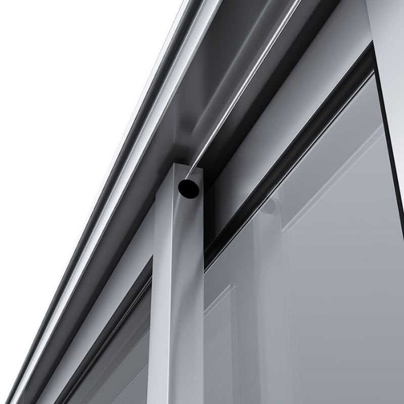 Porta-de-Correr-2-Folhas-Vidro-Liso-Aluminio-Brilhante-210x150cm