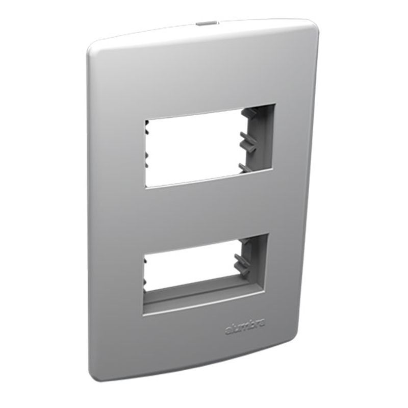 Placa-2-Postos-4x2-com-Suporte-Branca-Biancopro