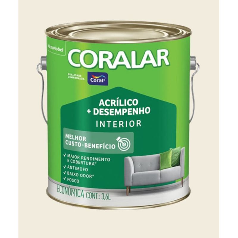 Tinta-Economica-Acrilica-Fosco---Desempenho-Branco-36L-Coralar