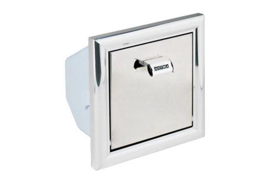 Porta Papel Higiênico de Embutir na Parede com Tampa Cromado