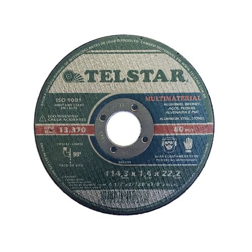 Disco de Corte Multimaterial 4.1/2" 114,3x1,4x22,2mm 2 Telas Telstar
