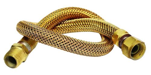 Engate Flexível Metálico para Gás Macho Fêmea 60cm 1/2" Haenke