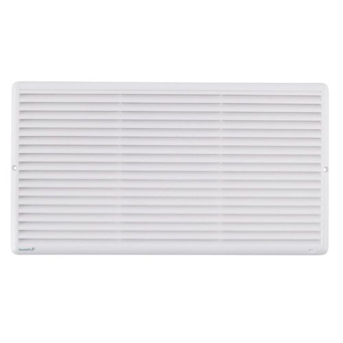 Grade de Ventilação Retangular Branca 44x24cm com Tela