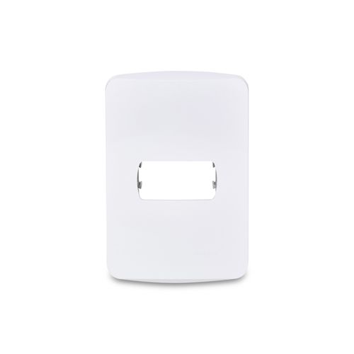Placa 1 Posto 4x2 com Suporte Branca Miluz