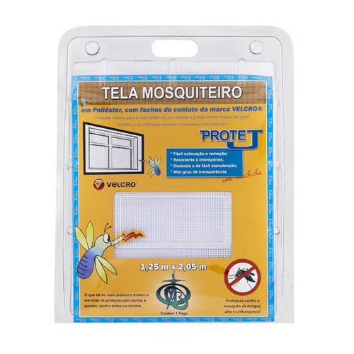 Kit Tela Mosquiteira com Velcro 1,25x2,05m Branca