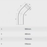 Curva-45-Longa-Esgoto-Serie-Normal-PVC-DN-75-Fortlev