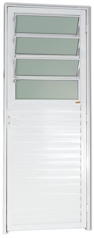 Porta Basculante Vidro Mini Boreal Branco Esquerdo 80x210cm