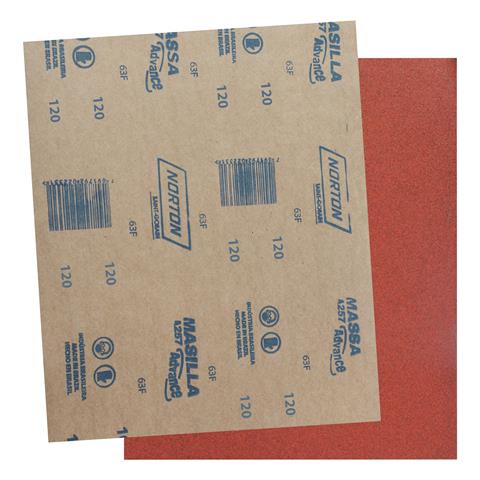 Folha de Lixa para Parede/Massa 225x275mm Grão 120 A257 Norton