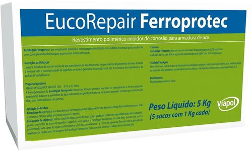 Primer Protetivo para Armaduras Eucorepair Ferroprotec 5Kg Viapol