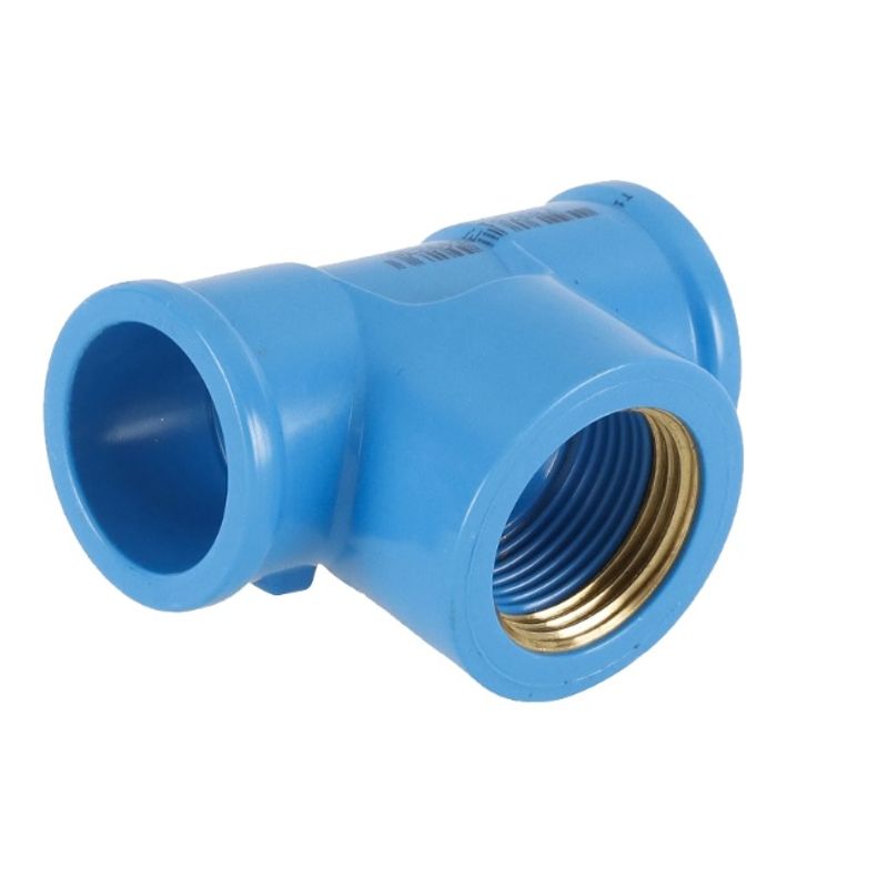 Te-Soldavel-com-Bucha-de-Latao-Azul-PVC-25mm-x-1-2--Tigre