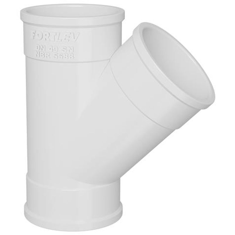 Juncao-Simples-Esgoto-Serie-Normal-PVC-DN-40-Fortlev