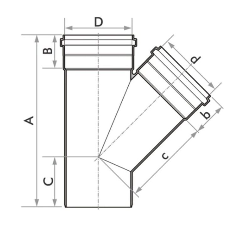 Juncao-Simples-Esgoto-Serie-Normal-PVC-DN-100-Fortlev