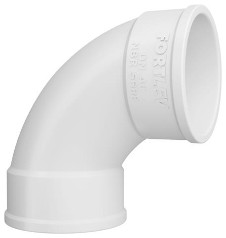 Curva 90 Curta Esgoto Série Normal PVC DN 40 Fortlev