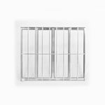 Janela-de-Correr-4-Folhas-com-Grade-Aluminio-Brilhante-100x150cm