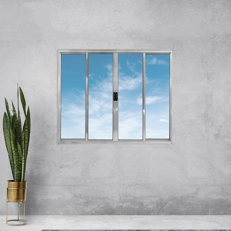 Janela-de-Correr-4-Folhas-sem-Grade-Aluminio-Brilhante-120x200cm