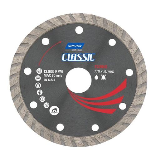 Disco Diamantado Turbo 4.3/8" 110x20mm Classic Norton