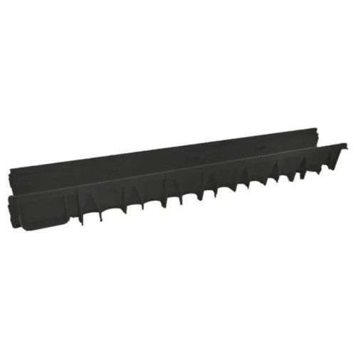 Canal e Grelha Polipropileno Compact Preto 100x10cm Odem