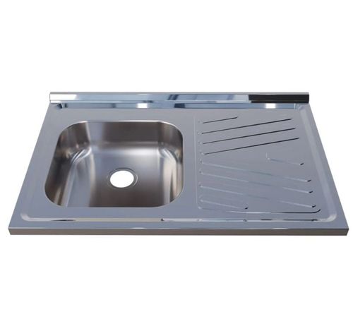 Pia para Cozinha 430 Aço Inox 100x52cm com Cuba Deslocada