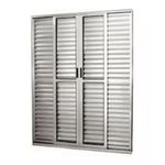 Porta-Balcao-Veneziana-6-Folhas-Vidro-Liso-Aluminio-Branco-210x150cm