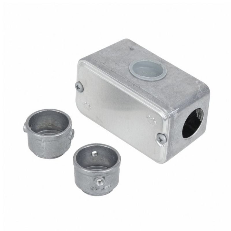 Kit-Condulete-Multiplo-X-3-4--Tampa-Cega-2-Conectores-e-3-Tampoes